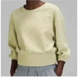 Lululemon Textured Crewneck Cropped Pullover Size 10 Relaxed Fit Comfy